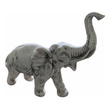 Estatua Elefante Grande 45cm Alt Resina E Pó De Mármore