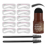 Kit De Plantillas Y Sellos Perfect Brows Con 2 Pinceles One