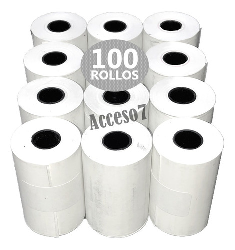 100 Rollos Papel Termico 57x40 Impresora 57/58mm Clip Total