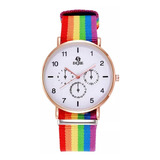 Reloj Pride Lgbt Orgullo Arcoiris C/ Pulsera Gay De Regalo 