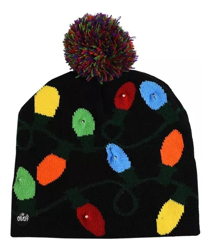 Gorro Navideño Led Focos 3 Funciones Xmas Unitalla