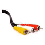 Cable De Audio Y Vídeo 3 Rca X 3 Rca, 3 Metros