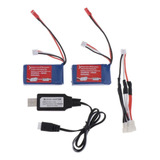 Lazhu Battery Usb Charger Cable 7.4v 1100mah For Wl