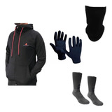 Combo Sport! Campera Run + Media Térmica + Guantes + Cuello