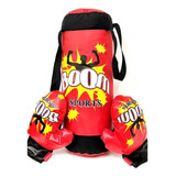 Saco De Boxeo Para Niño + 2 Guantes Kit Boxeo Niños Guantes