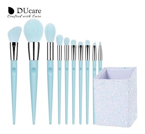 Ducare Set De 10 Piezas Con Porta Brochas Azul 100% Original