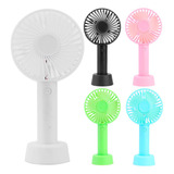 Mini Ventilador De Mão Portátil Maquiagem Extensão Recarrega Cor Rosa