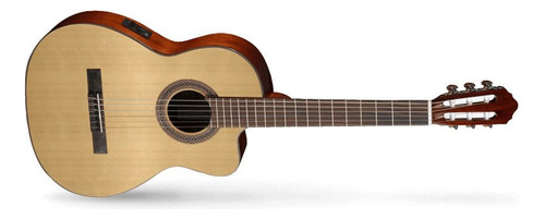 Guitarra Electroclasica Cort Ac120 Ce Op Funda - Plus Color Natural Material Del Diapasón Caoba Orientación De La Mano Derecha