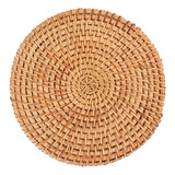 Coaster Redondo De Rattan Placemats Almofadas De 18cm