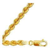 Cadena Torsal Italiano Oro 10k Grueso Hombre 55 Cm / 4.5 Mm