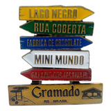 Enfeite Placas Indicativas De Gramado Brasil Lindo Souvenirs