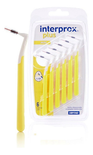 Cepillo Dental Amarillo Interprox Dentaid Plus Mini 6 Unid