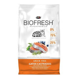 Alimento Biofresh Super Premium Castrados Para Gato De Raça No Sabor Salmão E Vegetais Em Sacola De 7.5kg