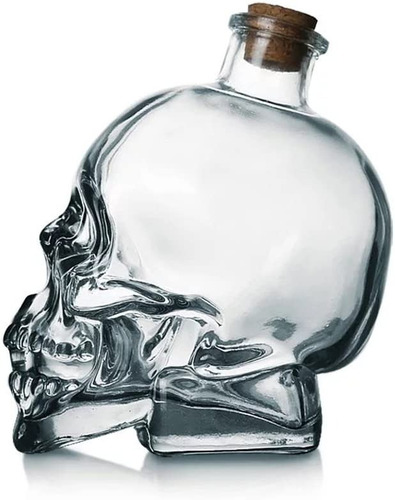 Licorera En Cristal De Calavera Skull Wiskey Original Jarra