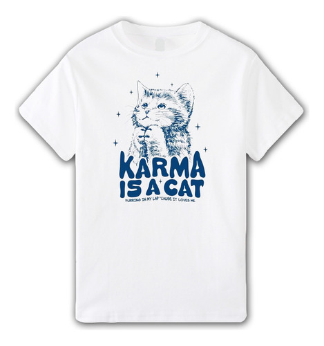 Remera Karma Is A Cat - Anime Otaku Manga Aesthetic Unisex