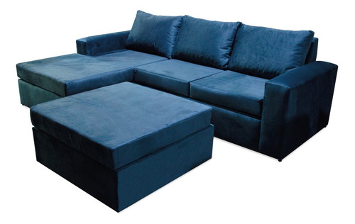 Sillon Esquinero 250 X 180 + Puff Bochum Pana Antimanchas