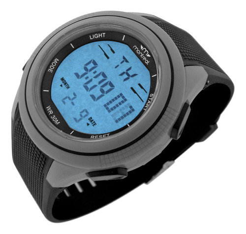 Reloj Montreal Hombre Ml1624 Digital Alarma Luz Cronómetro