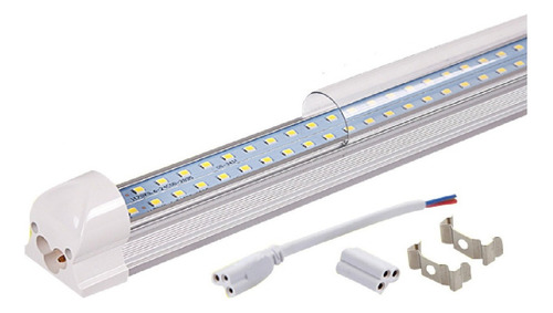 100 Piezas Lampara Tipo Regleta Tubo Luz Led Con Doble Tira