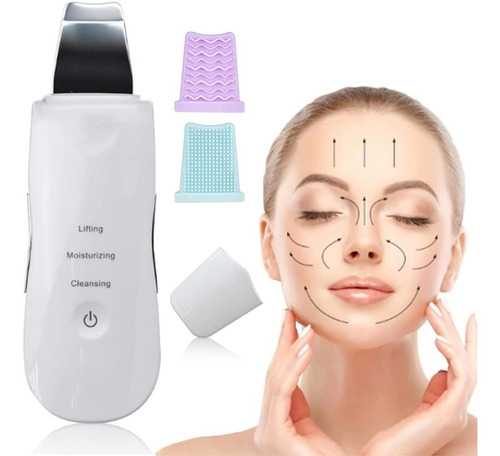 Limpiador Facial Ultrasónico 3 En1 Espátula Removedor Depura