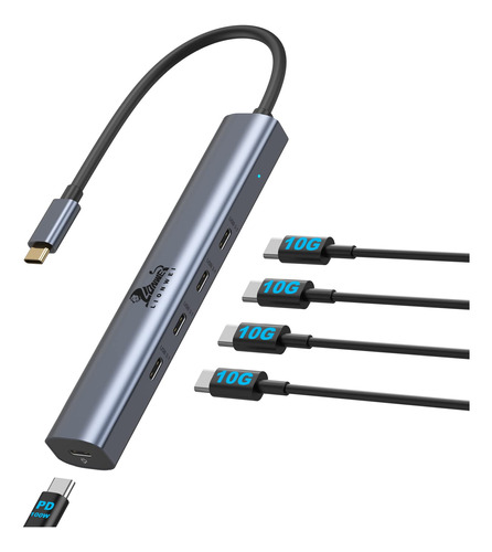 Extensiones De Concentrador Usb C, Adaptador Multipuerto Usb