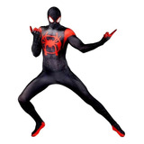 Spider-man Miles Morales Cosplay Costume Mallas .