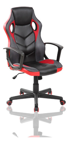 Silla Gamer Butaca Premium Silla De Escritorio Negra Y Roja