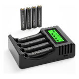 Powerowl Baterías Aaa Recargables Pro Con Cargador De 4 Ba.