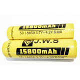 Kit 2 Baterias 18650 15800mah 4.2v Com Chip Série Gold Jws