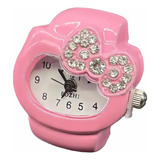 Anillo Reloj Hello Kitty Circonio Importado Mujer Niñas