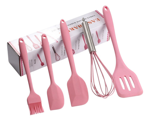 Kit Utensilios De Cozinha De Silicone Com Fue 5 Unidades