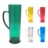 Mug Cervecero 21 Oz En Plastico Bebidas Eventos Hogar X 3 Un