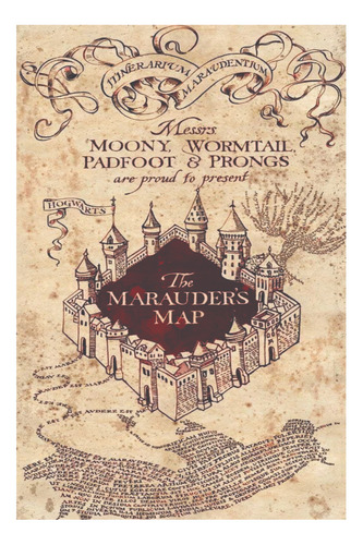 Poster Harry Potter Mapa Del Merodeador  20 X 30cms
