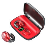 Inalámbrico Bluetooth Clip De Oreja Audífono-rojo