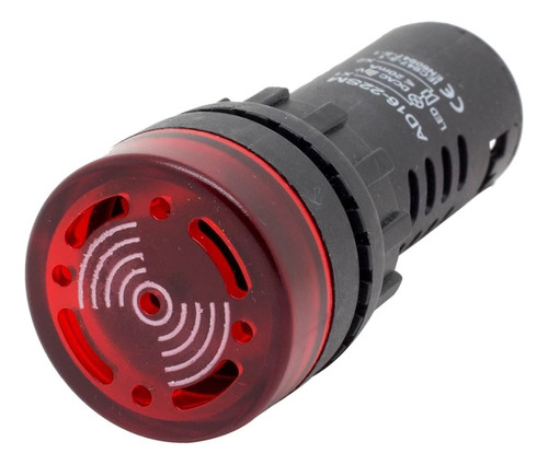 Buzzer Zumbador Alarma Tablero 12v 22mm Led Rojo