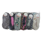 Pantuflas Ballerina Mujer Tela Antideslizante Invierno X 12