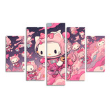 Cuadro 5 Piezas De Niña, Hello Kitty - Domicilio Gratis 