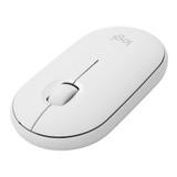 Mouse Inalámbrico Logitech  Pebble M350 Blanco Crudo