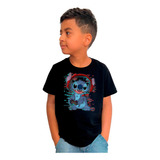 Camiseta Infantil  Desenho  Lilo & Stitch Gamer