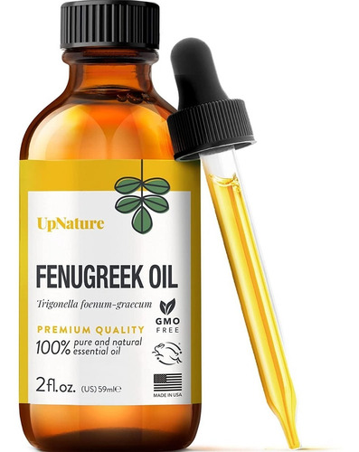 Upnature | Fenugreek Oil | Aceite Fenogreco | 2oz | Vidrio