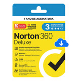Antivírus Norton 360 Deluxe - 3 Dispositivos - 12 Meses