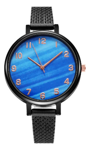  Reloj De Pulso Con Degradado Negro Elegante Regalo Hombre