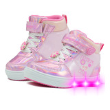 Tenis Bota Con Luces Bubble Gummers Thalia Para Niña 14-21