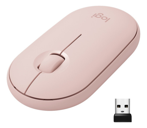 Mouse Inalámbrico Logitech Pebble M350 Color Rosa