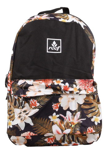 Mochila Big Flower Negro Jj deportes