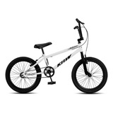 Bicicleta Aro 20 Krw Bmx Cross V-brake Sem Marchas Cor Branco/preto