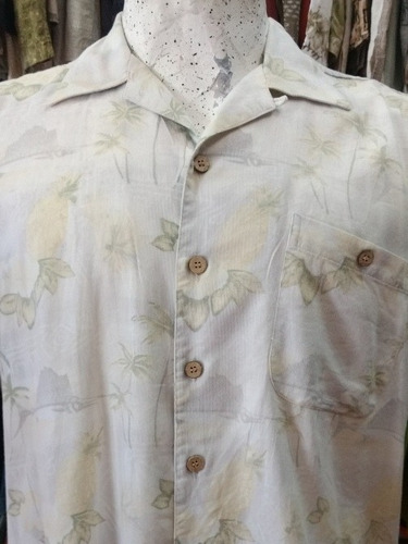 Camisa Hawaiana Tropical Blanca Talle M Hombre -26 Summa