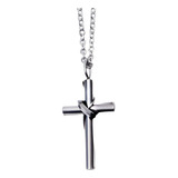 Colar Feminino Aço Inoxidável Cruz Jesus Cristo