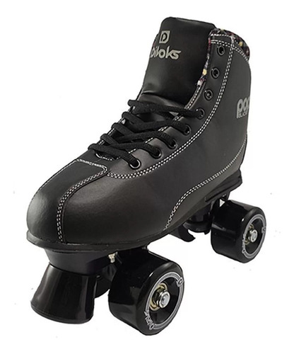 Patins Quad 4 Rodas Divoks Pop Black 33 Ao 37