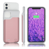 Funda Cargadora De Batería Para iPhone 11, Rosa