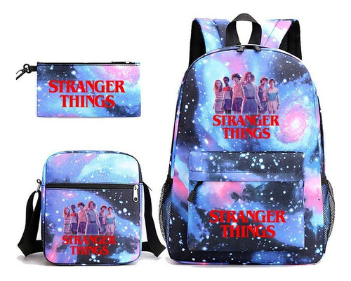 Mochila De 3 Peças Stranger Things 4 Bolsas Hellfire Club